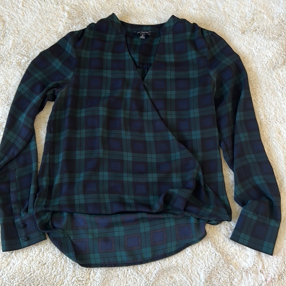 The Limited plaid blouse size XS